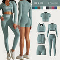 Wholesale Custom Gym High Quality 6 Piece Fitness Yoga Wear Sustainable Gym Wear Workout Clothing Seamless Ribbed Yoga Sets