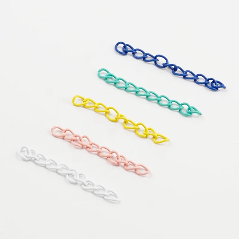 Manufacturer Quality 5Cm Color Baking Finish Diy Toy Accessories Extension Chain Tail Chain Key Chain Accessories