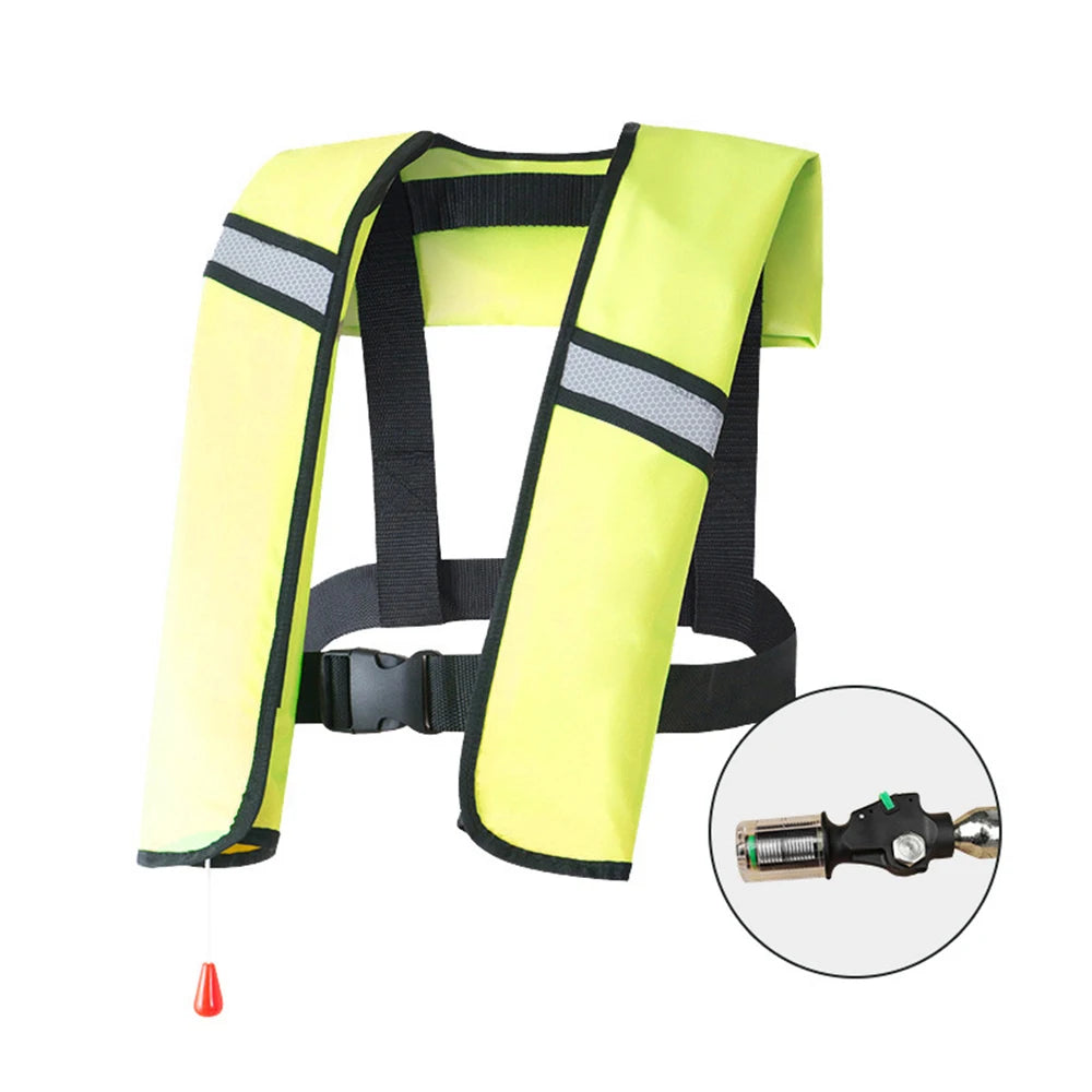 NiuFuRui Adult Automatic Inflatable Life Jackets TPU Nylon CE Certified Reflective Water Sports Swimming Fishing Survival Manual