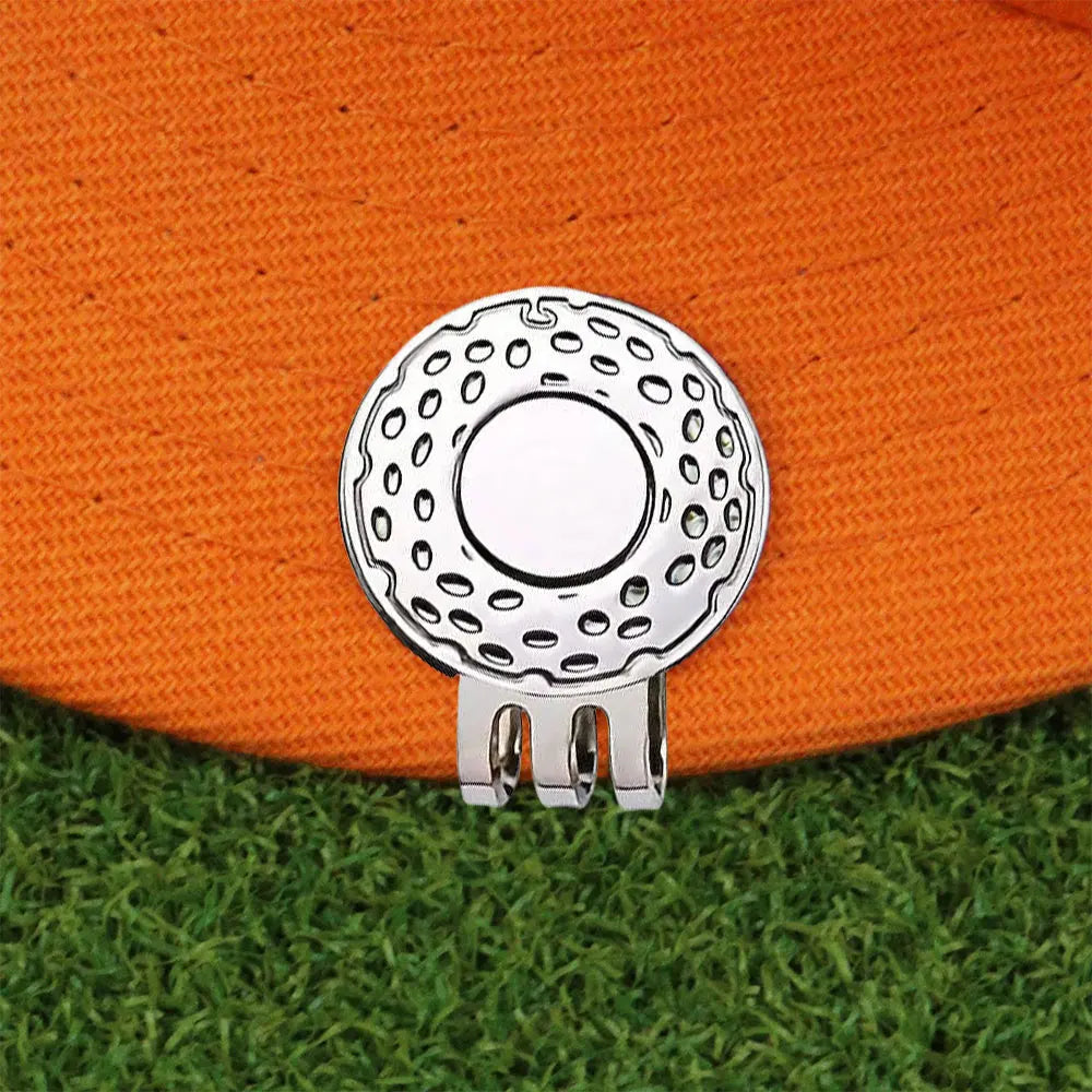 Wholesale Zinc Alloy 25mm Removable Magnetic Visor Hat Clip Golf Accessaries Blank Magnetic Metal  Double Hole Clip