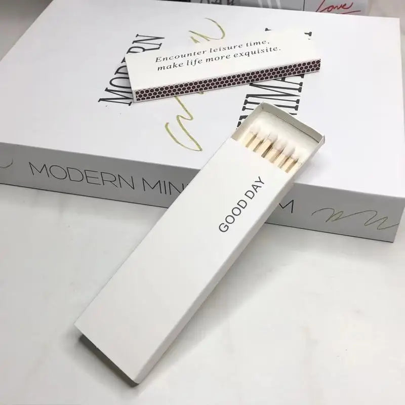 Factory Wholesale Price Classic Luxury Box Safety Long Wooden Stick Matches Custom Eco-Friendly Printing Black Box Candle Cigar