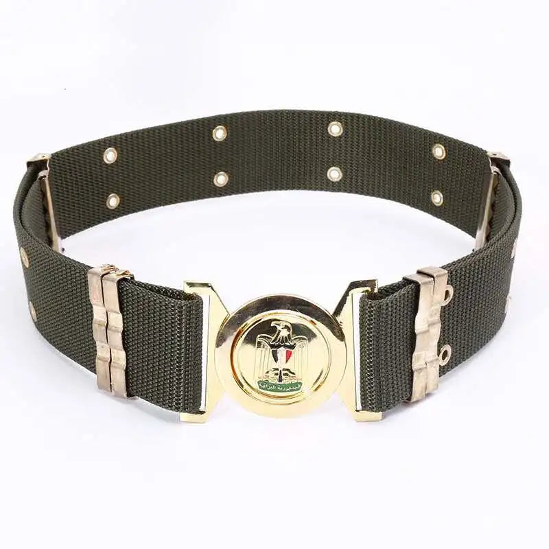 Custom Logo Adjustable Nylon Polyester Tactical Training Patrol Duty Belt Vintage Outer Waist Belt with Alloy Buckle Custom Made