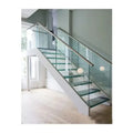 Aluminium U Channel Frame Staircase Balustrades Handrails Tempered Glass Railing