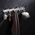 Wall Mount Stainless Steel Coat Hooks Rack/Rail Wall Hook Rack for Hanging Clothes Coat Hat Towels