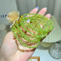 High Quality Hand Made 14k Gold Filled  Natural Peridot Olivine Free Form Charm Bracelet