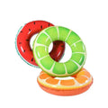 JIURAN PVC Customized Logo/Size Fruit Inflatable Swimming Rings Pool Float Tube Safety Foldable Adult Kids