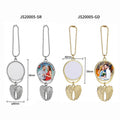 RubySub Double Sides Sublimation Blanks Angel Wing Necklace Car Hanging Angel Wing Ornaments