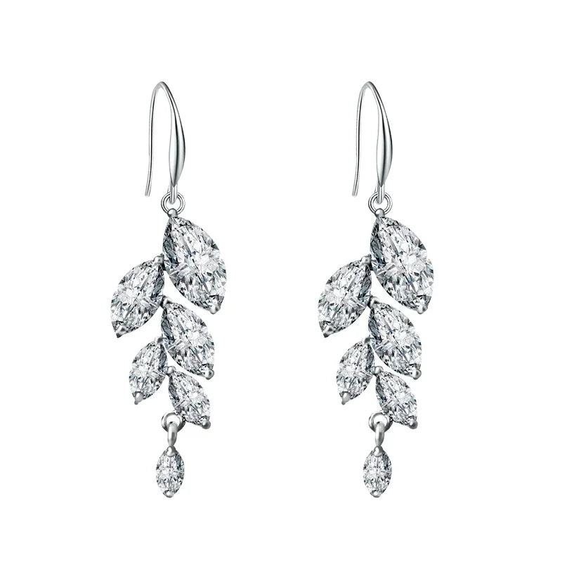 Natuna 2025 Fashion 925 Silver Wholesale Designer Inspired Earrings Pendants Charms Novelty Tree Leaf Zircon Jewelry for Women