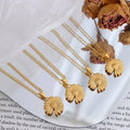2026 Fashion Jewelry PVD 18k Gold Plated Stainless Steel Sunflower Women's Necklace