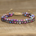 4mm Imperial Jasper Bracelet for Women Jewelry Natural Purple Sea Sediment Jasper Yoga Healing Stone Bracelet