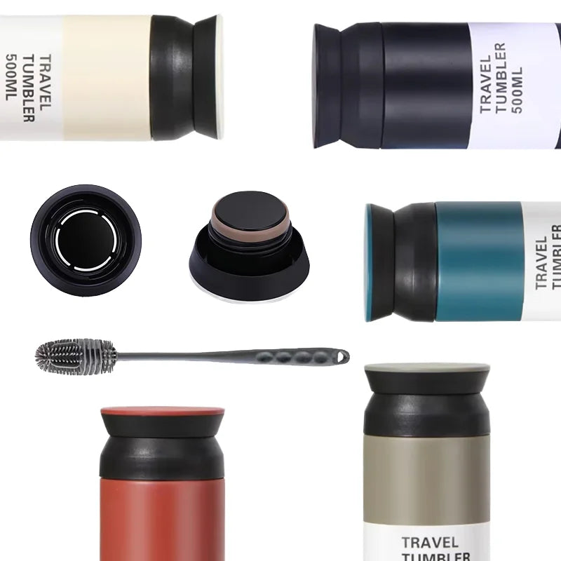 2024 Thermos Coffee Travel Mug Stainless Steel Coffee Thermal Mug Milk Tea Cup Outdoor Sports Water Thermo Bottle
