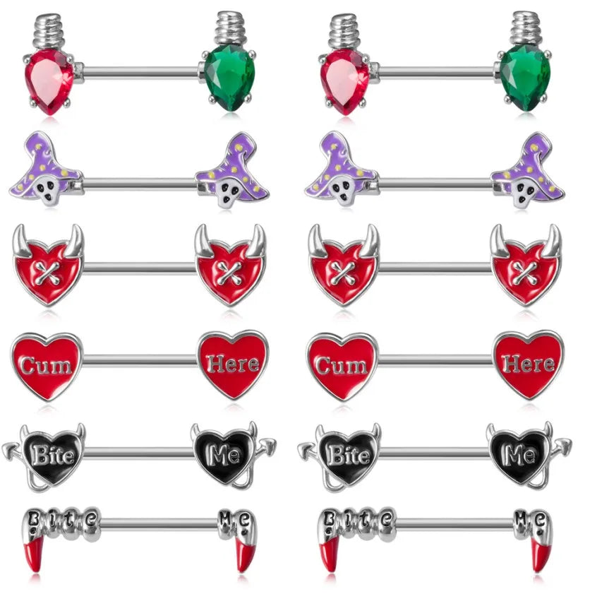Gaby New Arrive Marble Nipples Rings Fashion Nipple Ring Picture Nipple Piercing Stainless Steel Wholesale Piercing Body Jewelry