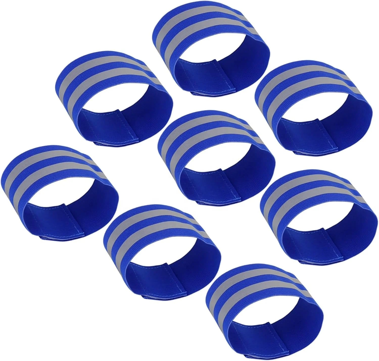 YouGuang Factory Custom Logo Waterproof High Reflectivity Reflective Wristband with Elastic Polyester Backing for Safety Running
