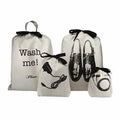 Natural Recycled Organic Cotton Dust Cover Clothing Bag With Ribbon Bow Clothes Shoe Packaging Cotton Dust Pouch