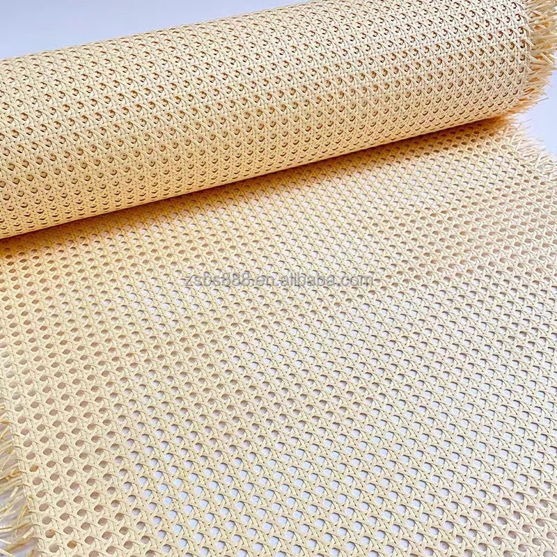 Factory Supplier Synthetic PE Sticks Weaving Rattan Cane Webbing Mesh Roll for Furniture