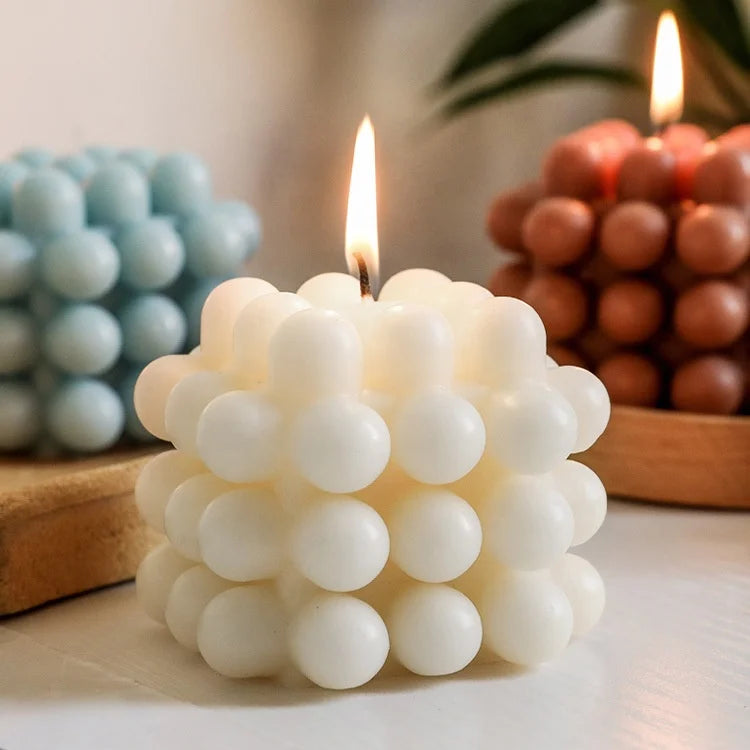 Handmade 4-Layer Rubik's Cube Scented Beeswax Candle for Home Decor Photo Wedding Holidays-for Thanksgiving Christmas New Year