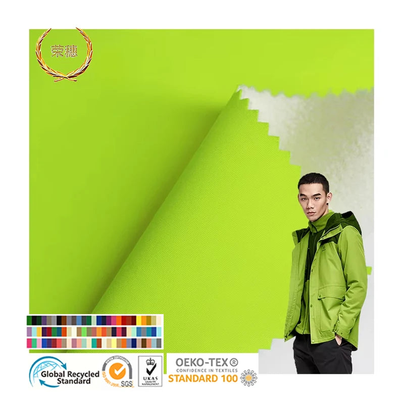 Custom Waterproof Breathable Windproof and Warm Outdoor Functional Clothing Four-Way Stretch TPU Polar Fleece Composite Fabric