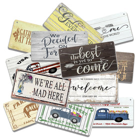 Wholesale Decorative Wooden Hanging Wall Plaque Farmhouse Wooden Signs Welcome for Front Porch Door Home Wall Decor
