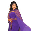 Women's Elegant Fresh African 2-Piece Dress with Rhinestone Elegance Dashiki Church Style Plus Size Made of Polyester