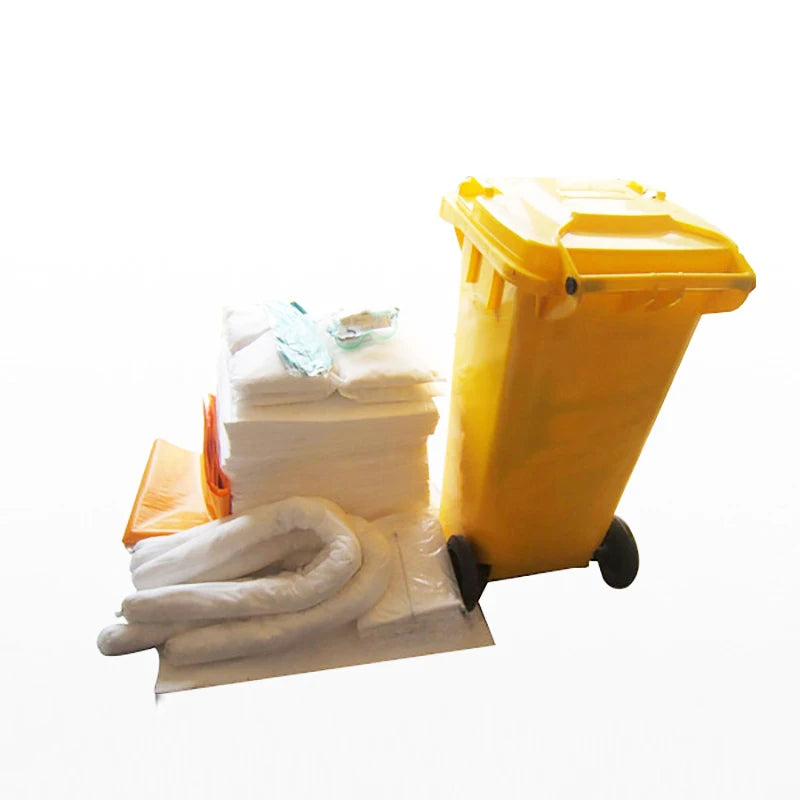 Oilspillpro HKITS100L-OOA High Absorption 100-Litre Capacity Wheelie Bin Oil Spill Kit
