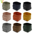 Small PU Leather Office Desk Pen Holder Makeup Brush Cup Holder Storage Bin Basket Tray
