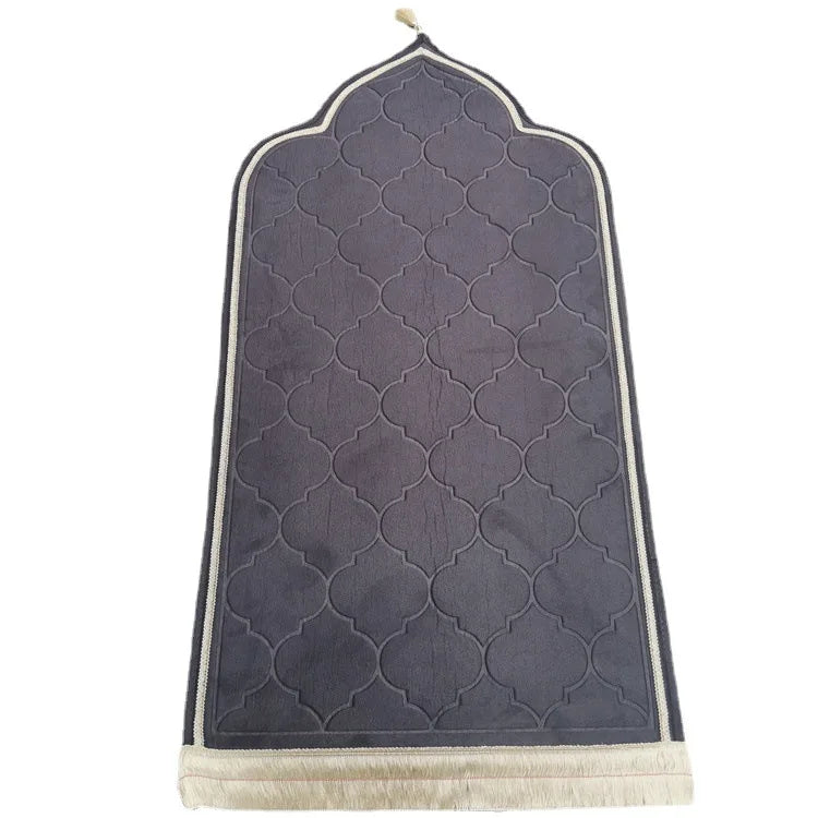80*120cm Velvet Flannel Carpet Prayer Mat Muslim Islamic Ramadan Non-slip Soft Portable Prayer Rug Thick Prayer Mat Muslim