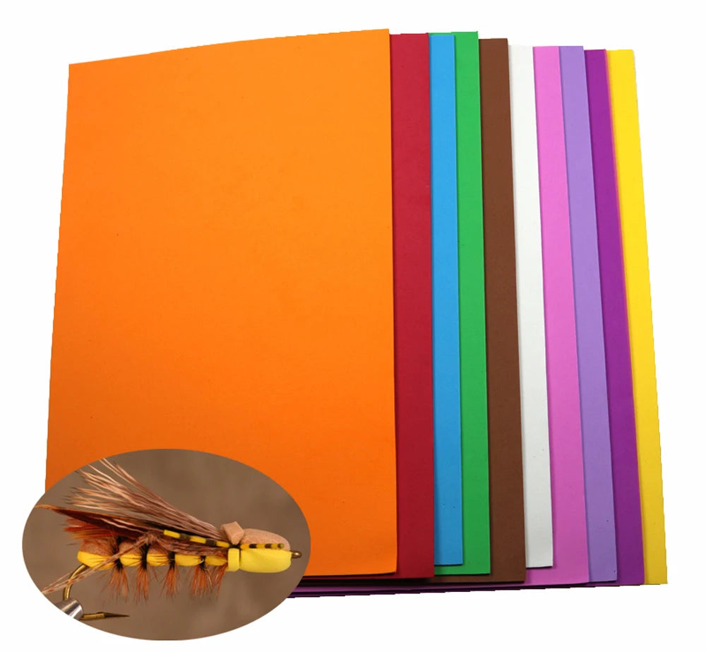 Fly Tying EVA Foam Paper Floating Foam Strips for Hopper Dry Fly Caddis Wing Case Material Fly Tying Material
