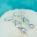 E050592 S925 Pearl Earring 925 Sterling Silver DIY 7-8mm Natural Freshwater Pearl Earring Hook for Women
