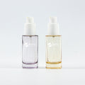 Cosmetic Liquid Foundation Serum Lotion Bottle Round Empty Glass Luxury Thick Bottom 30ml Screen Printing PUMP Sprayer Keyo