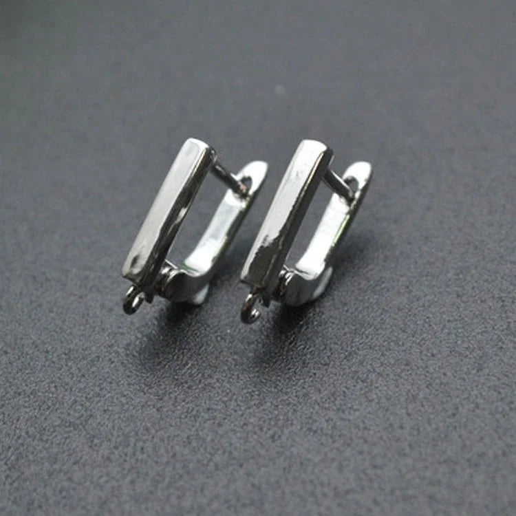 Wholesale Anti Fading Metal Copper Silver Plated U Shape Earring Hooks for DIY Jewelry Making