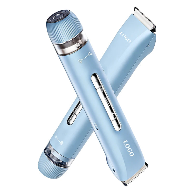 Rechargeable Electric Trimmer Bikini Trimmer2 in 1 Electric Razors Women Pubic Hair IPX7 Waterproof Dual Head Bikini Shaver