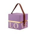 RTS 10*10*H10cm/13*13*H13.5cm Embossed Handmade Scented Candle Perfume Square Gift Box Leather Red Valentine's Day Paper