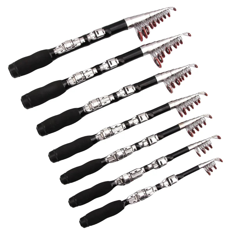 Wholesale Portable Telescopic Fiberglass Fishing Rod 1 M-2.3 m Fishing Tackle Pocket Fishing Rod Sea Rod