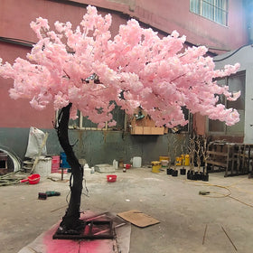 Artificial Silk Cherry Blossom Flower Plant Tree Outdoor Arch Cherry Blossom Tree for Wedding Decoration