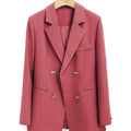 S-3XL  Casual Suit Jacket Metal Button Small Suit Korean Spring and Autumn Design Top