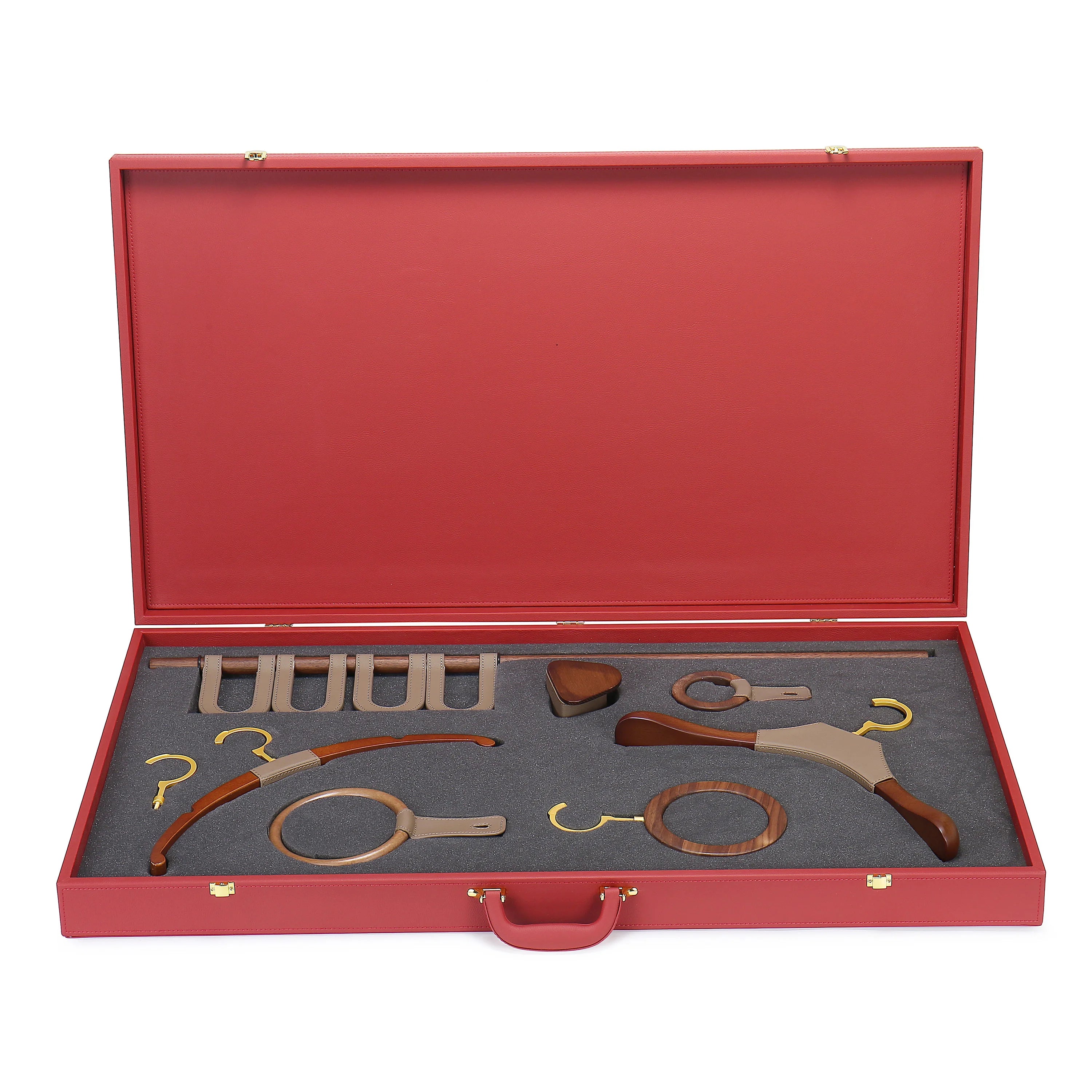 High-End Luxury Big Leather Cloth Suit Hook Hanger Set of Hangers
