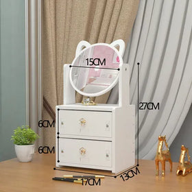 Detachable Makeup Organizer Makeup Desk Desktop Storage Drawer Organizer Dresser Storage Case