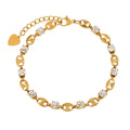 Personalized Gold-plated Women's Jewelry Simple Versatile Pig Nose Four Claws With Diamonds Bracelet