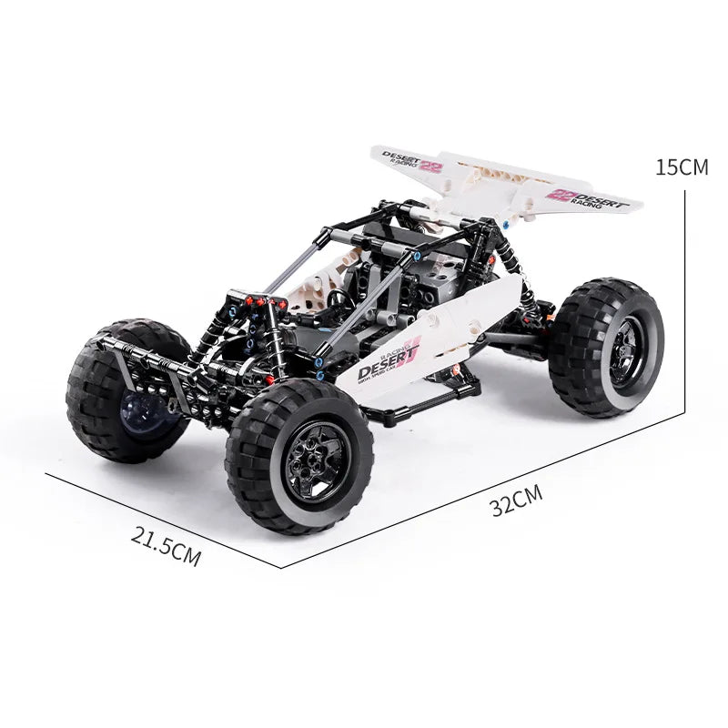 18001-26 Kids Puzzle Building Blocks Climbing Desert Racing Car Model Toy for Ages 5-7 Years