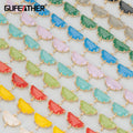 MB07 High Quality Nickel Free 18k Gold Plated Copper & Glass Charms Semi-Circle Jewelry Making DIY Pendant 6pcs/Lot