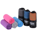 Quick-Drying Compact Absorbent Microfiber Suede Sports Towel with Convenient Mesh Bag