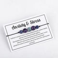 Gemstone Natural Stone Adjustable Braided Wax Rope Amethyst Stone Bracelet Healing Crystal Anxiety and Destress Bracelet