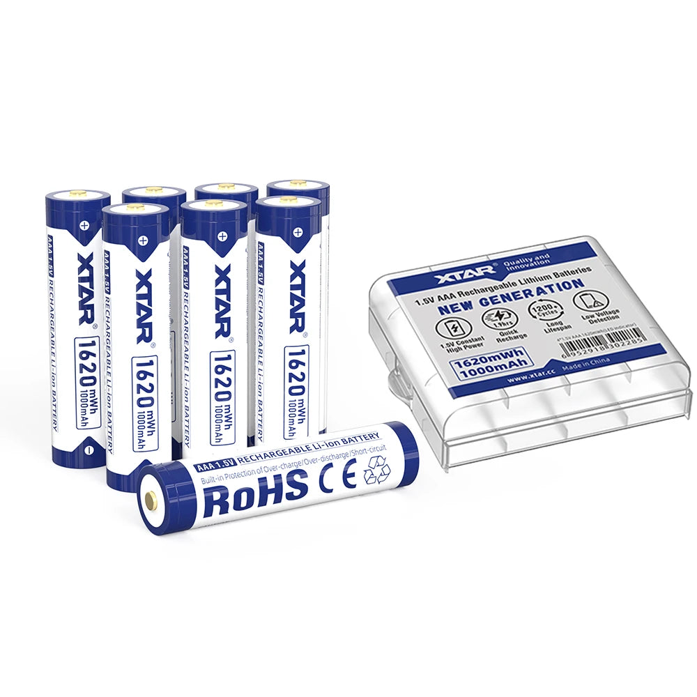 Li-ion 1.5V 1620mWh AAA Size Rechargeable Lithium Battery Cylindrical Battery Cell for Smart Meter Security Alarm Equipment