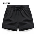 PASUXI Quick Dry Breathable Polyester Sports Shorts Men Fitness Training Workout Athletic High Waist Drawstring Loose Casual
