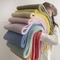 Zifeng OEM Bufandas Y Chalinas Tipo Cachemira European American Winter Plain Warm Cashmere Shawl