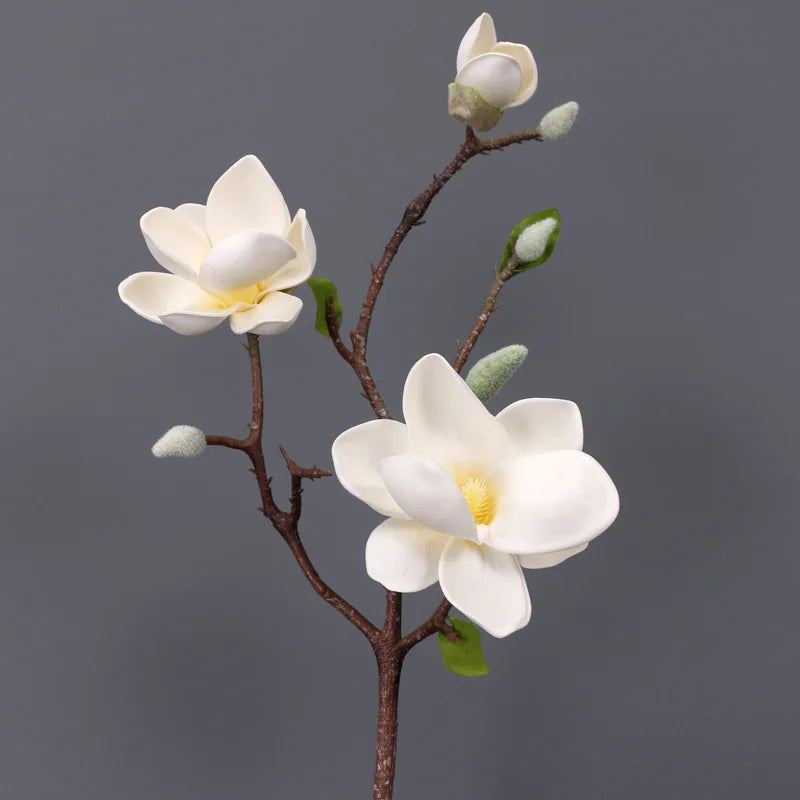 D-MG005 Wholesale Foam Flowers magnolia White Red pink Artificial Christmas Flowers magnolia Real Touch magnolia Flower