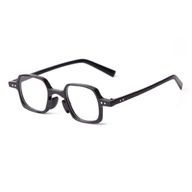 STORY PSTY0316D Fashion Rivet Flat Reading Glasses Retro Blue Ray Glasses Anti Blue Light Vintage Square Optical Frames