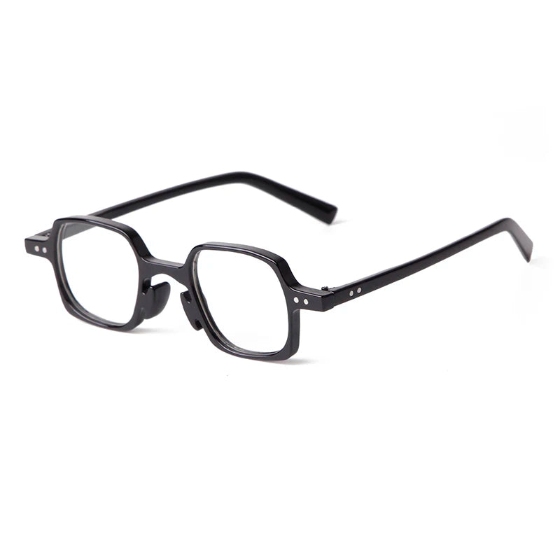 STORY PSTY0316D Fashion Rivet Flat Reading Glasses Retro Blue Ray Glasses Anti Blue Light Vintage Square Optical Frames
