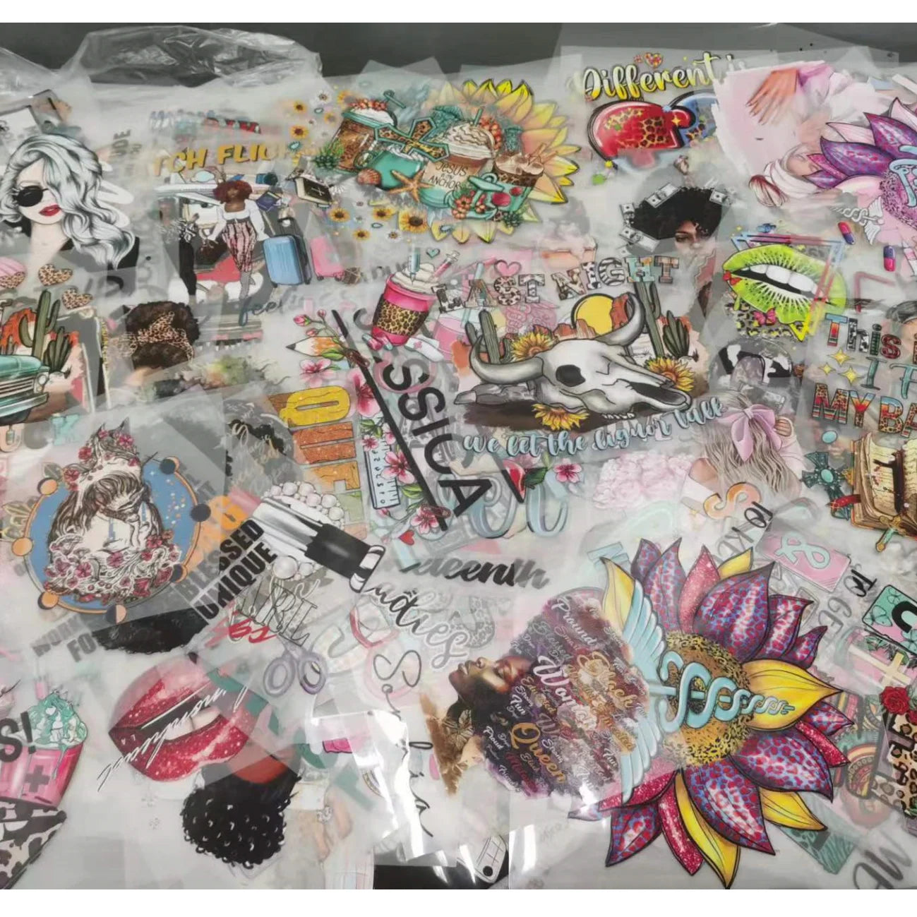 Custom DTF Heat Transfers Stickers Ready to Press Gang Sheet Tshirts Decals Heat Press Transfer Printing Stickers for Garments
