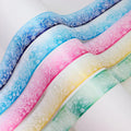 White Daisy Pastel Colors High Tenacity Printed Polyester Double-Faced Satin Ribbon 1" Width for Wholesale